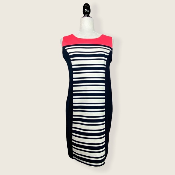 NWT Point Zero Striped Mini Navy/White Dress Small - Picture 4 of 13